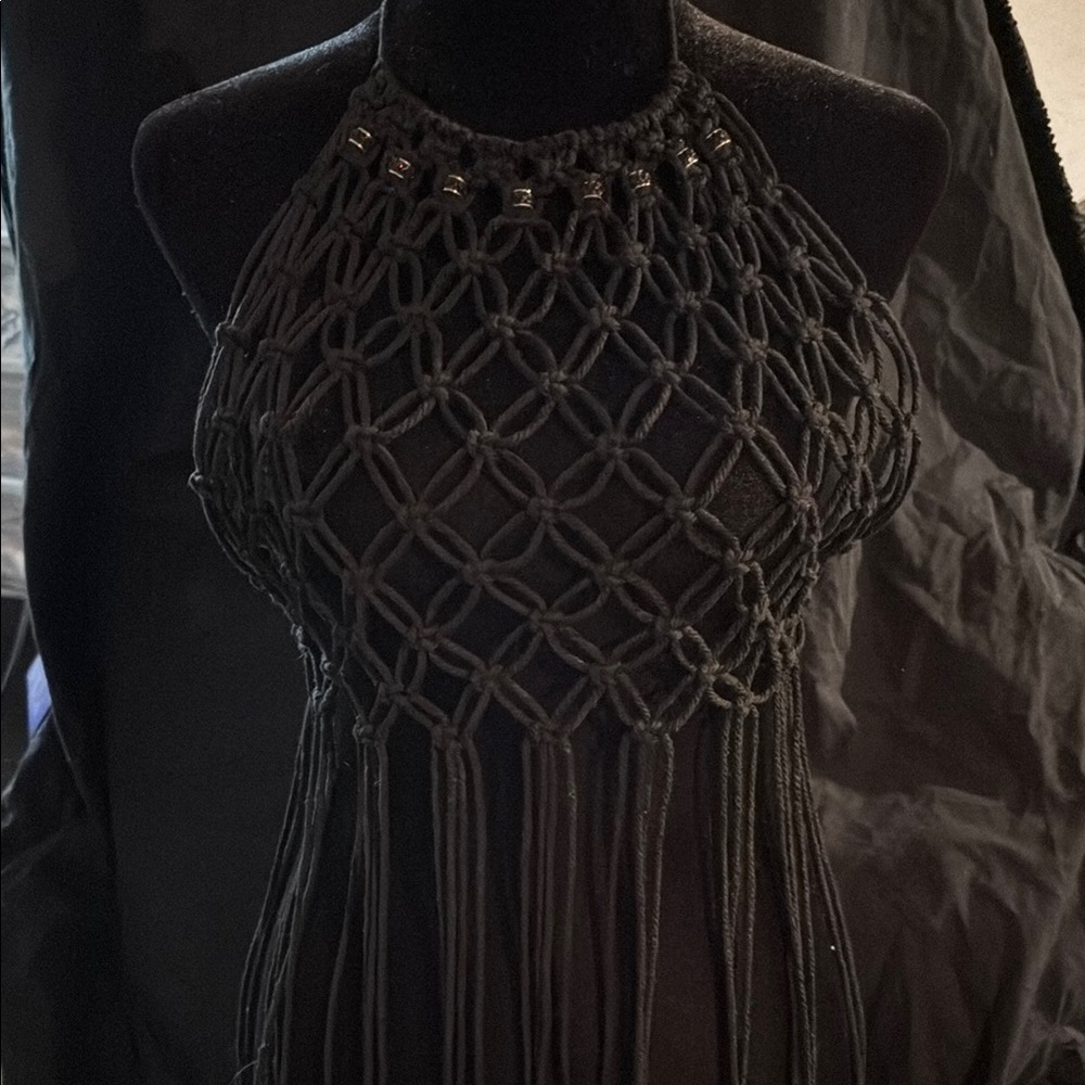 Black Halter Backless Top for Night Out